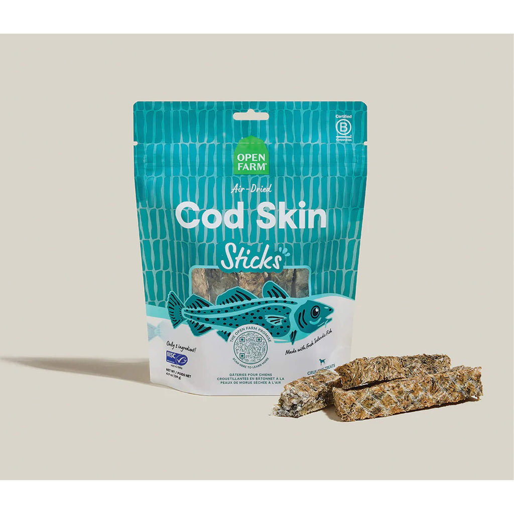 Pet Cod Open Farm Air Dried Cod Skins Crunchy Dog Treats | Only Natural Pet