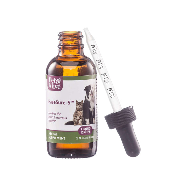PetAlive EaseSure S Nervous System Support for Dogs & Cats Bottle with Dropper