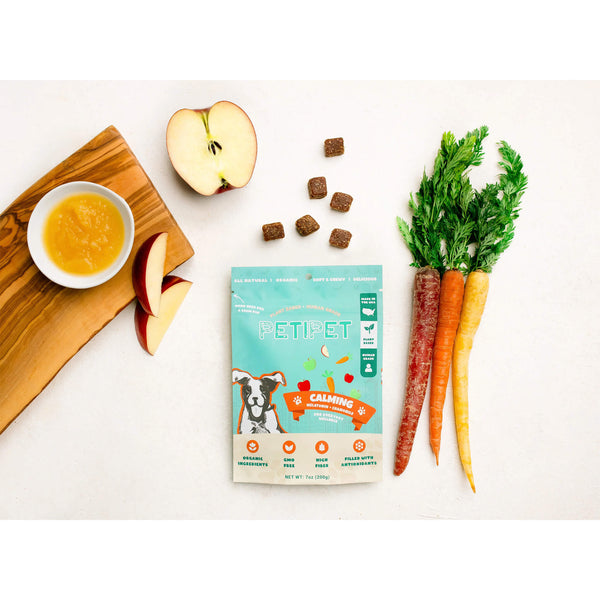 Petipet Soft Chew Functional Calming Support Dog Treats Ingredient Spread