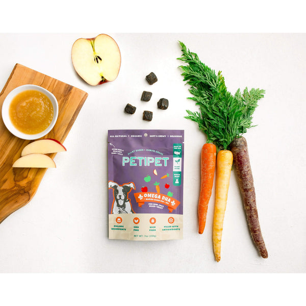 Petipet Soft Chew Functional Omega DHA Support Dog Treats Ingredient Spread