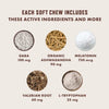 Rocco & Roxie Calming Health Supplement Soft Chews for Dogs Each Soft Chew Includes