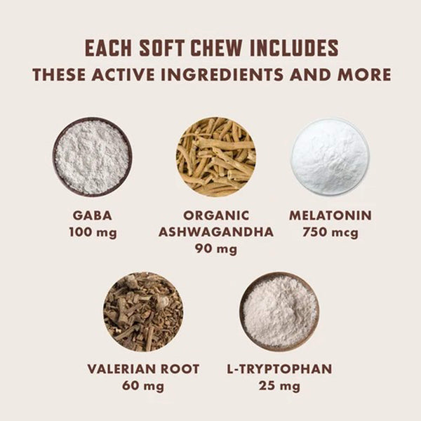 Rocco & Roxie Calming Health Supplement Soft Chews for Dogs Each Soft Chew Includes