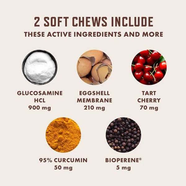 Rocco & Roxie Hip & Joint Health Supplement Soft Chews for Dogs 2 Soft Chews Include