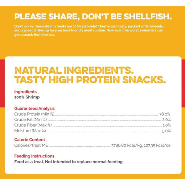 Scout & Zoe's Freeze Dried Shrimp Treats for Cats & Dogs Nutrition