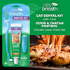 Tropiclean Fresh Breath Odor & Tartar Control Cat Dental Kit Roast Chicken Flavor