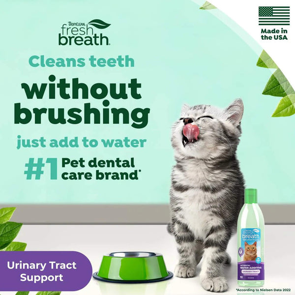 Tropiclean Fresh Breath Cat Dental Water Additive Cleans Teeth Without Brushing