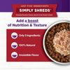 Wellness Bowl Boosters Simply Shreds Wet Toppers for Dogs Chicken & Beef Food Benefits