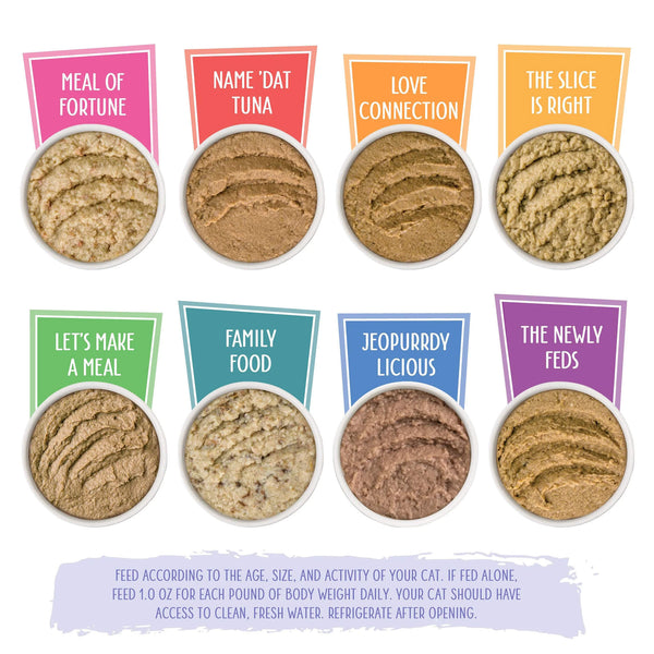 Weruva Slide N' Serve Grain Free Pate Wet Cat Food Pouches Showcase Chowdown Variety Pack Flavors