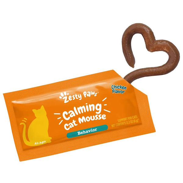Zesty Paws Calming Cat Mousse Supplement Heart