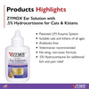 Zymox Enzymatic Ear Solution with Hydrocortisone for Cats & Kittens Highlights