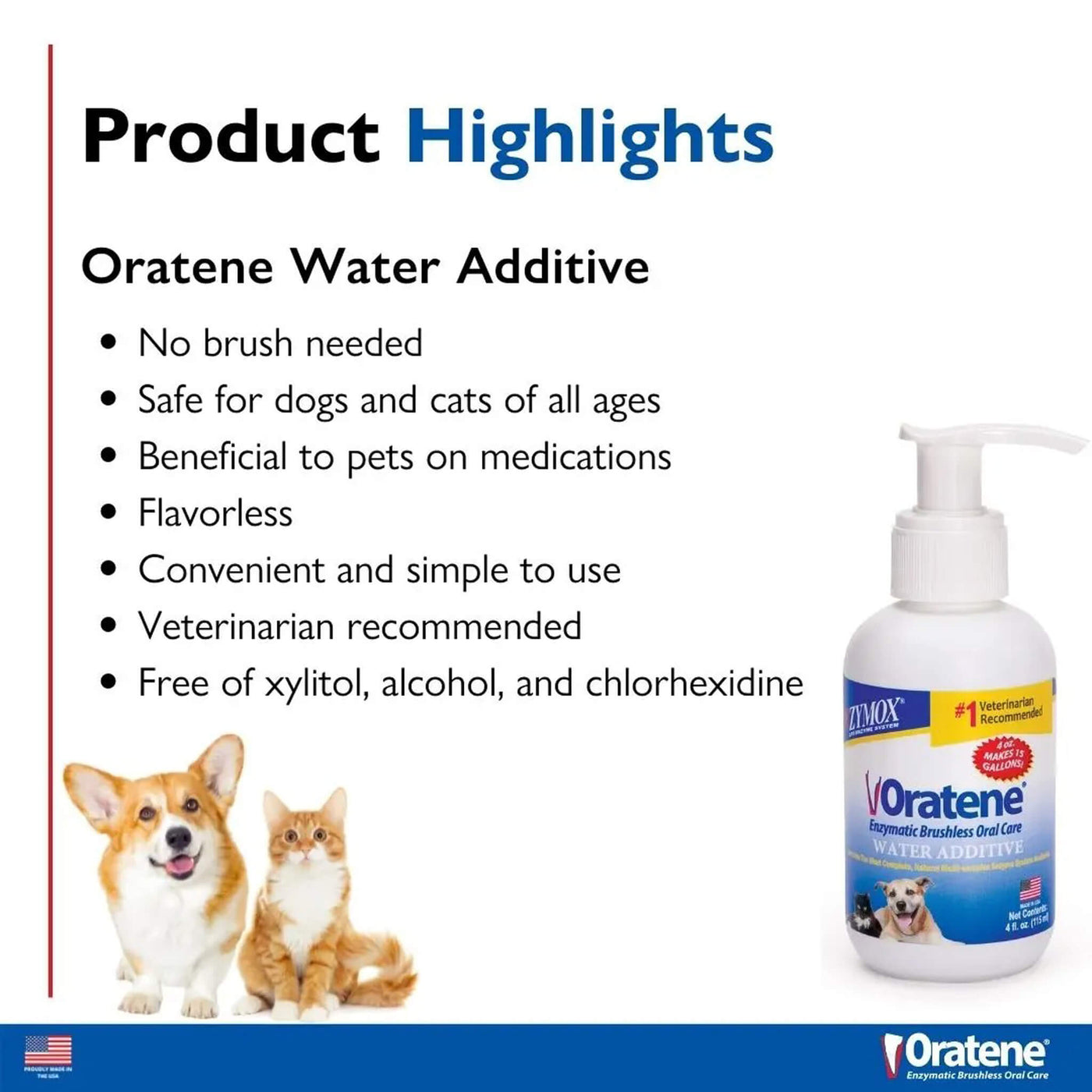 Zymox Oratene Oral Care Water Additive 4oz Zymox Oratene Oral Care Water Additive 4oz