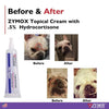 Zymox Topical Cream with Hydrocortisone for Dogs & Cats Before & After
