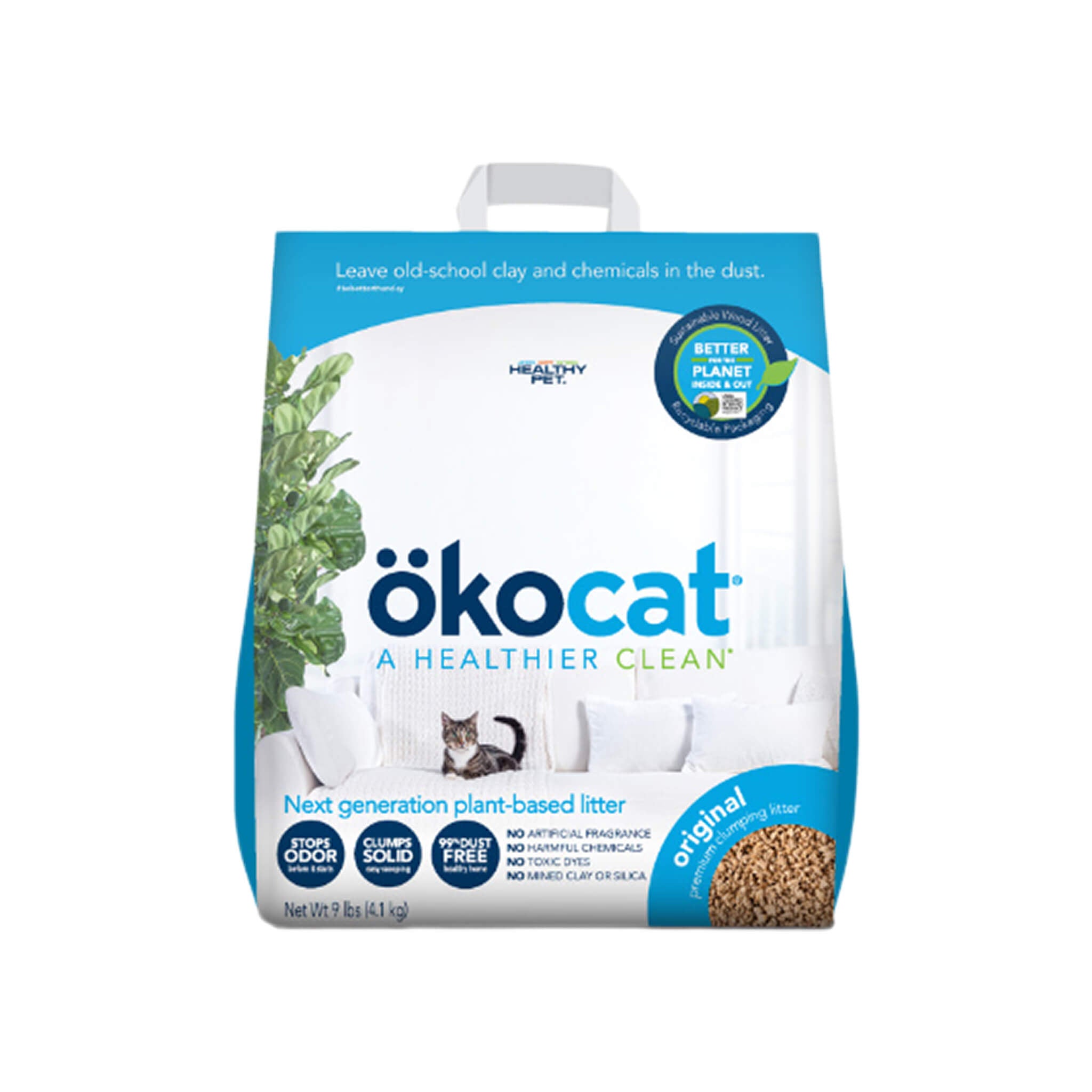 Okocat No Mess Cat Litter OKOcat Natural Wood Clumping Cat Litter