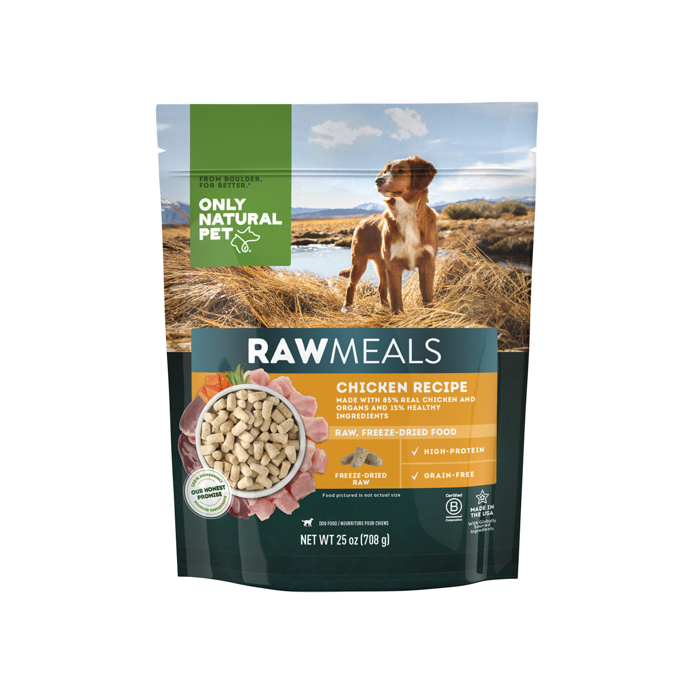 Only Natural Pet RawMeals Chicken Recipe Freeze-Dried Dog Food