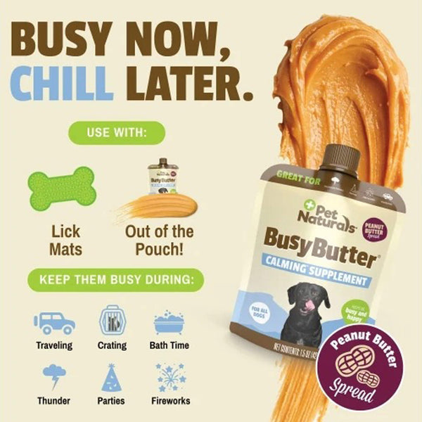 Pet Naturals Calm & Busy Combo Calming Peanut Butter & Lick Mat for Dogs