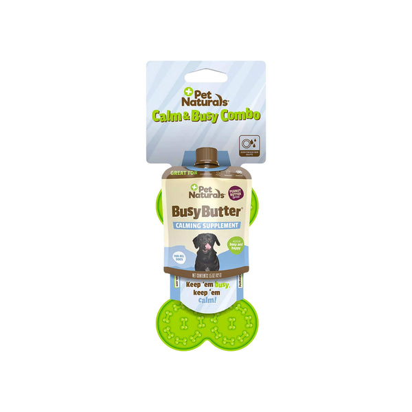 Pet Naturals Calm & Busy Combo Calming Peanut Butter & Lick Mat for Dogs