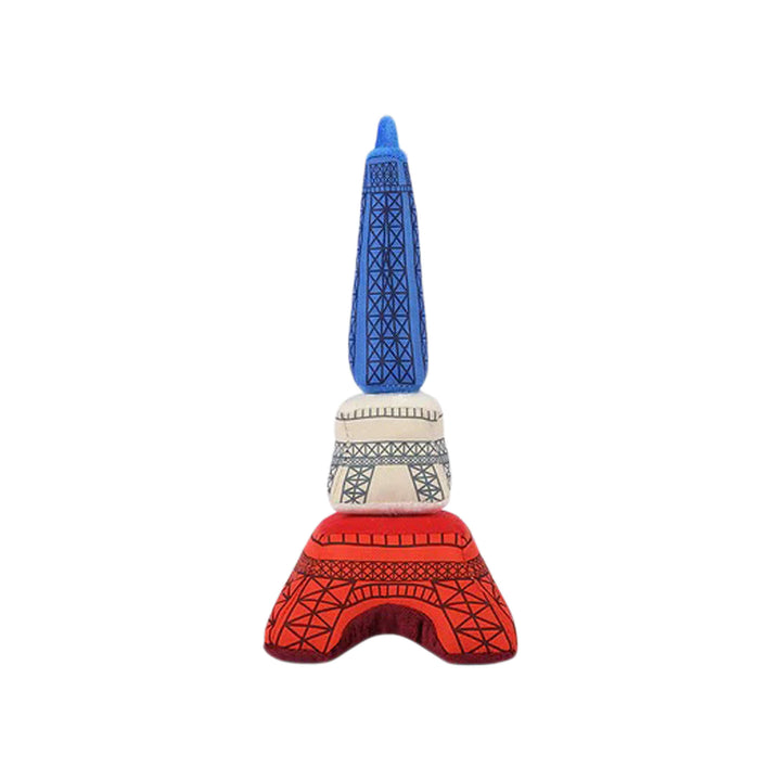 red white and blue dog toy