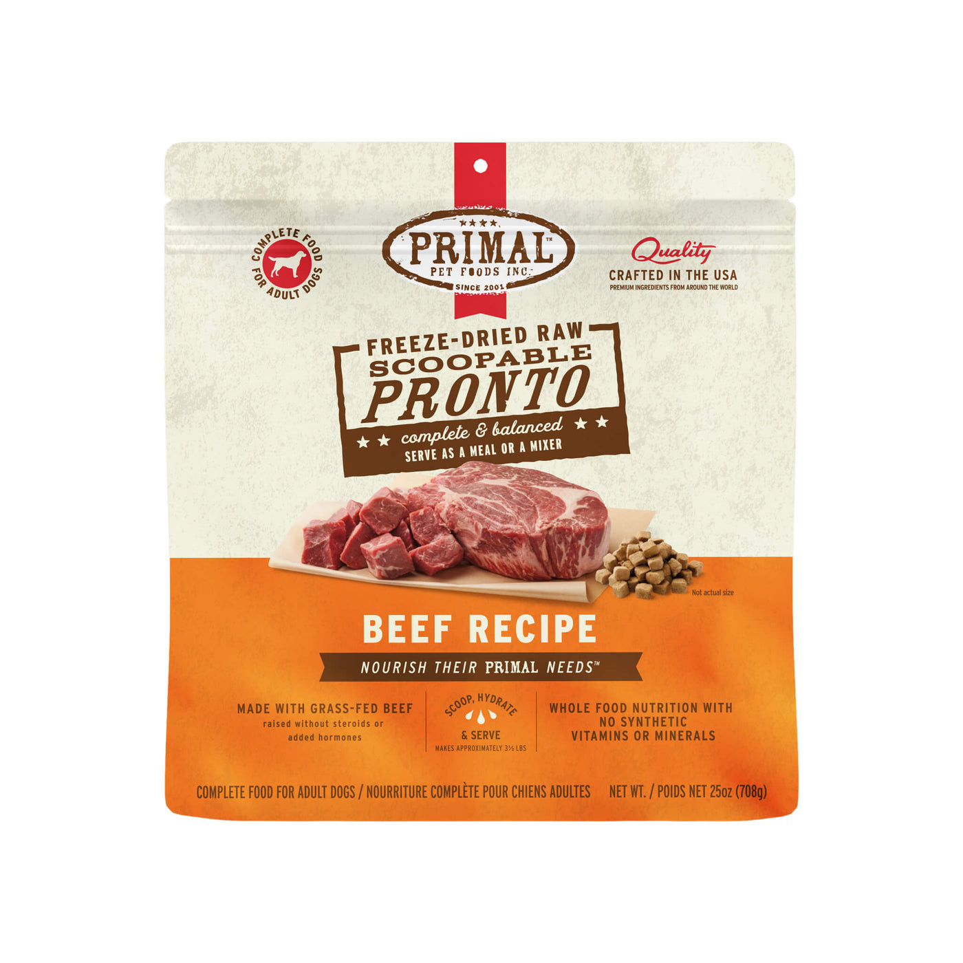 Primal Pet Foods Pronto Freeze-Dried Raw Dog Food Only Natural Pet