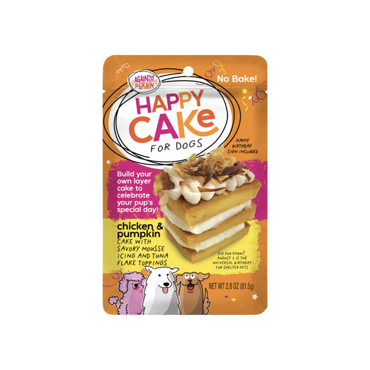 Against the Grain Happy Cake No Bake Layer Cake for Dogs Front of Package