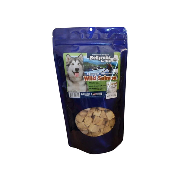 Bellyrubs Freeze Dried Wild Salmon Dog Treats Front of Bag