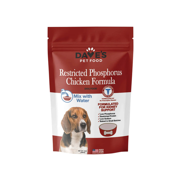 Dave's Pet Food Restricted Phosphorous Kidney Support Dry Dog Food Front of Bag