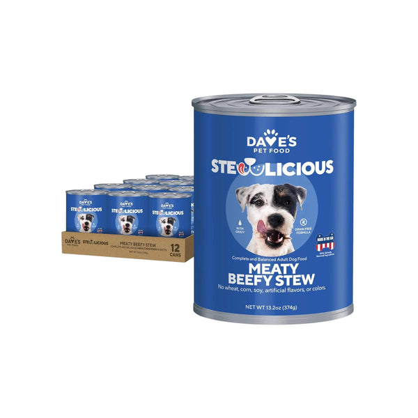 Dave's Pet Food Stewlicious Grain Inclusive Wet Dog Food Can & Case