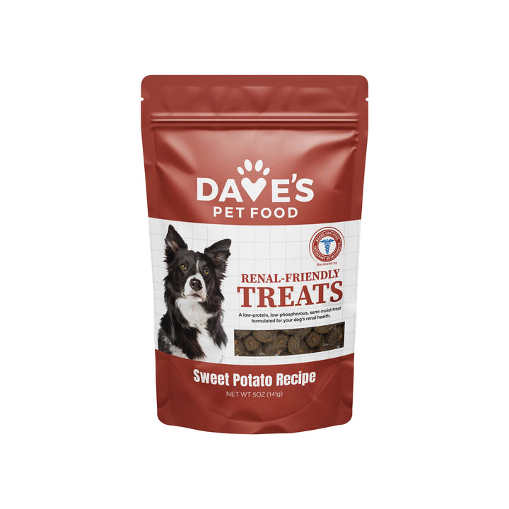 Dave's Pet Food Renal Friendly Dog Treats Front of Bag