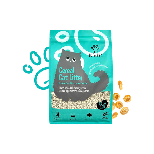 Dofu Cat Cereal Litter Front of Bag