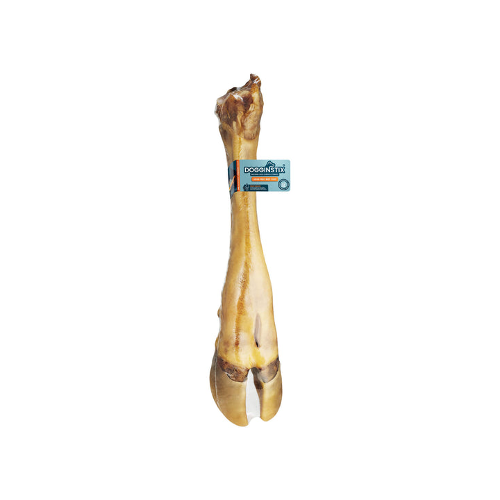 Dogginstix Beef Foot Dog Chew Wrapped and Tagged