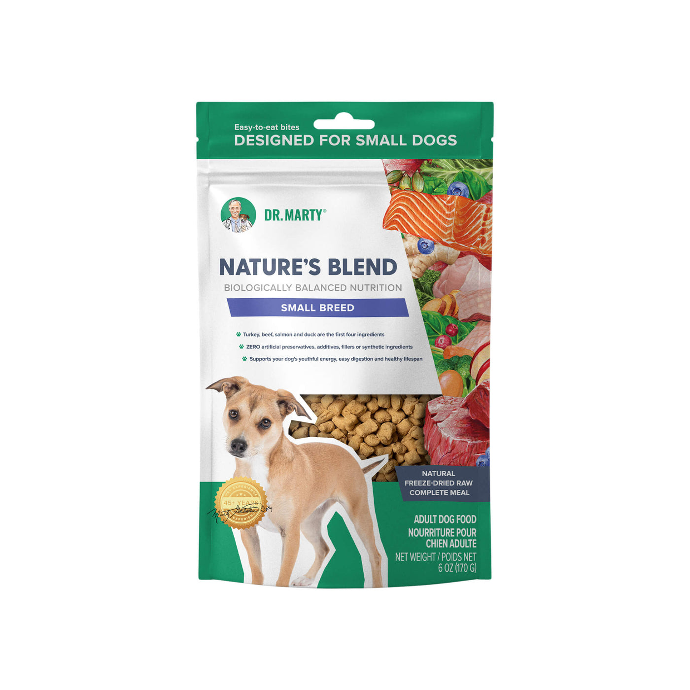Dr Marty Nature's Blend Small Breed Freeze Dried Dog Food 6-oz