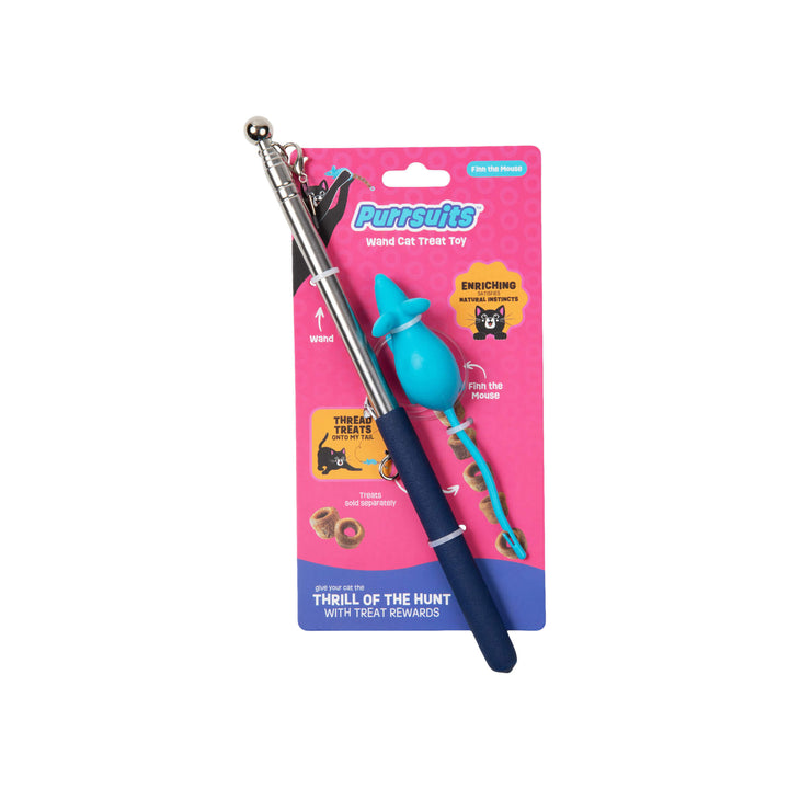 Giddy Kitty Purrsuits Mouse Wand Cat Treat Toy