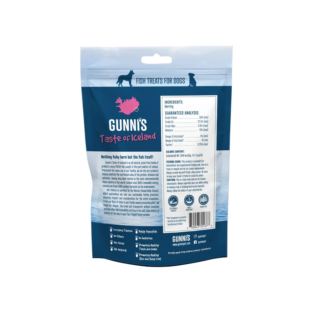 Gunni's Taste of Iceland Whole Fish Dog Treats | Only Natural Pet