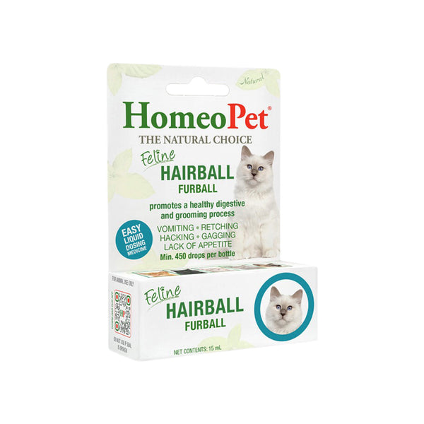 HomeoPet Feline Homeopathic Furball Relief Drops for Cats