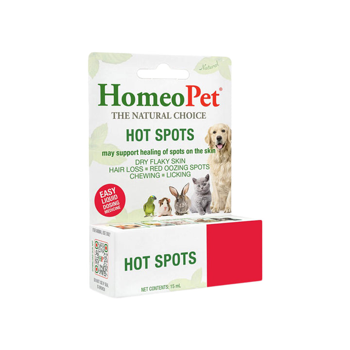 HomeoPet Homeopathic Hot Spots Skin Treatment Drops for Dogs & Cats