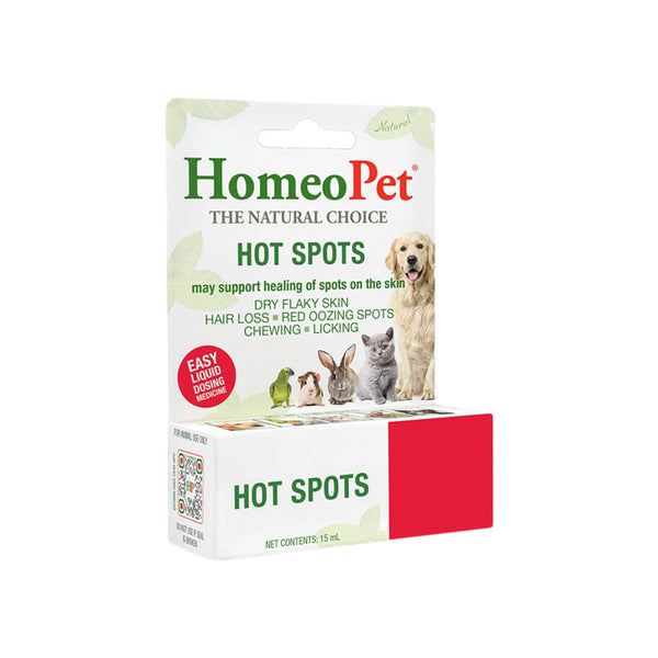 HomeoPet Homeopathic Hot Spots Skin Treatment Drops for Dogs & Cats