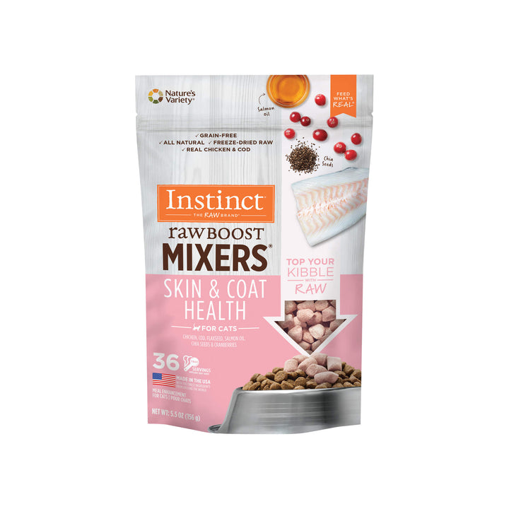 Instinct Raw Boost Mixers Skin & Coat Health Topper for Cats Front of Bag