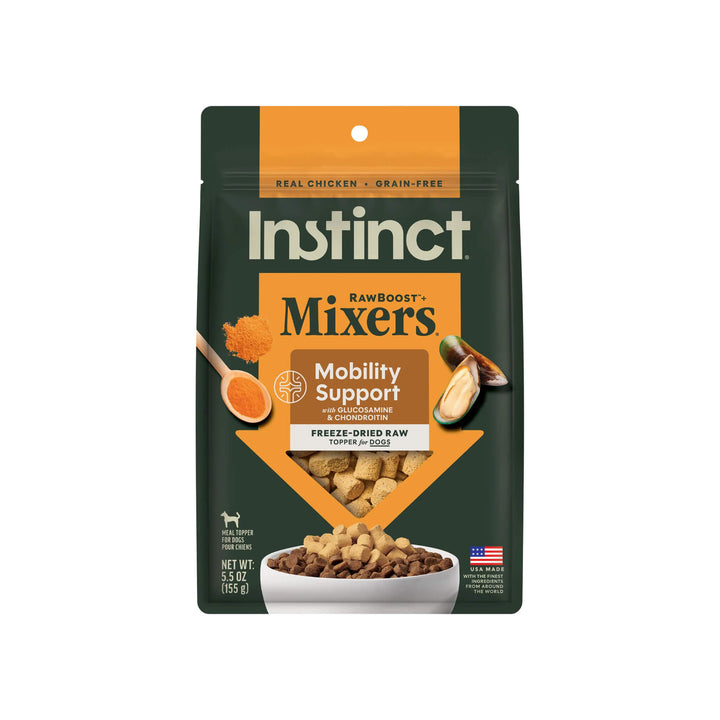 Instinct Raw Boost Mixers Freeze Dried Mobility Support Topper for Dogs Front of Bag