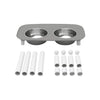 Messy Mutts Adjustable Elevated Double Dog Feeder with Stainless Steel Bowls Components