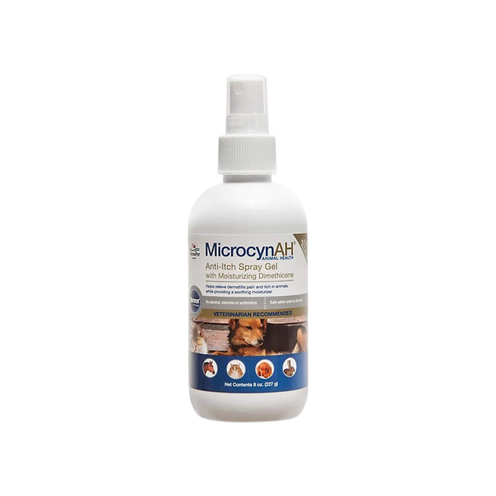 MicrocynAH Anti-Itch Spray Gel for Dogs & Cats Front of Bottle