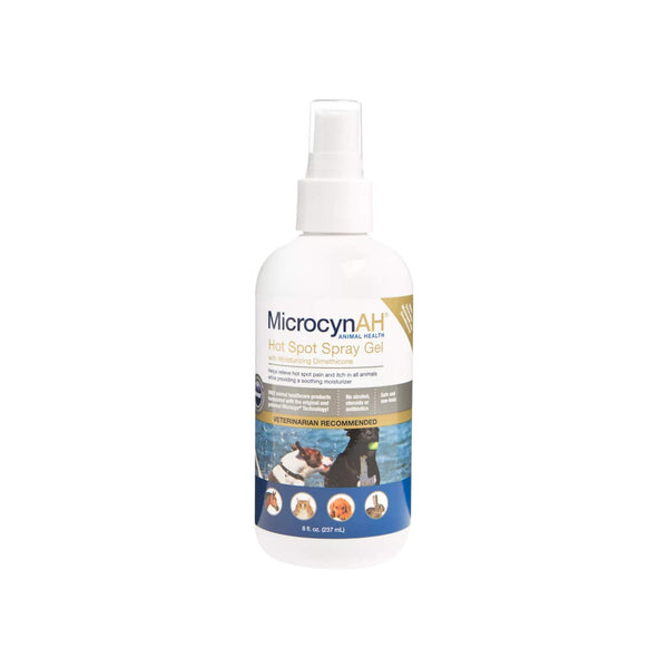 MicrocynAH Hot Spot Spray Gel for Dogs & Cats Front of Bottle