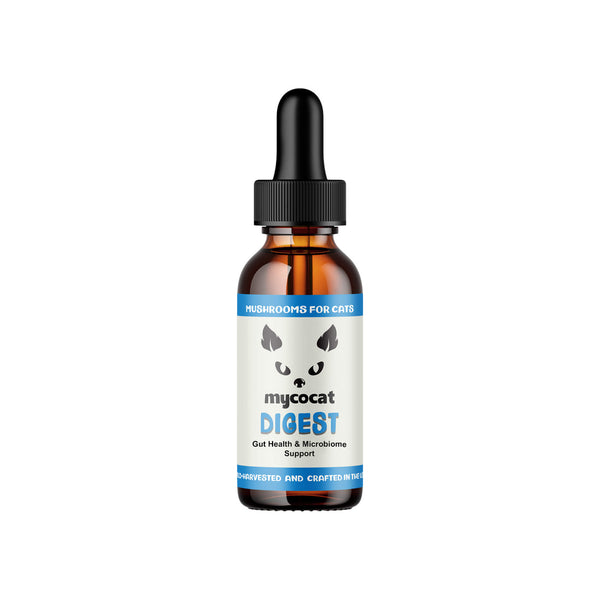 MycoDog Digest Liquid Gut Health Supplement for Cats Front of Bottle
