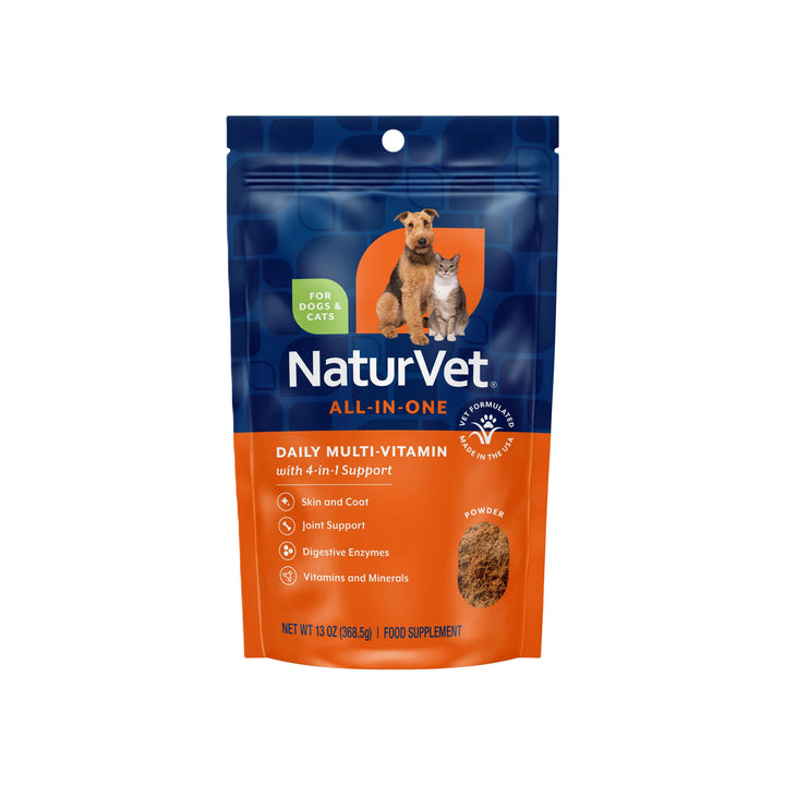 NaturVet All-In-One Daily Essentials Powder for Dogs & Cats Front of Package