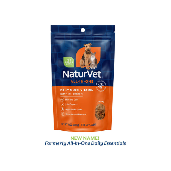 NaturVet All-In-One Daily Essentials Powder for Dogs & Cats New Name