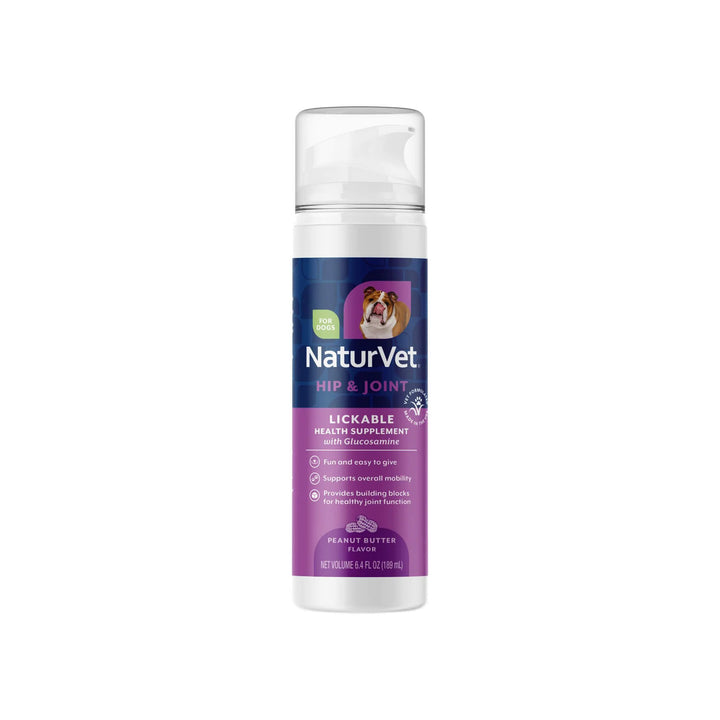 NaturVet Lickable Hip & Joint Supplement for Dogs Front of Bottle