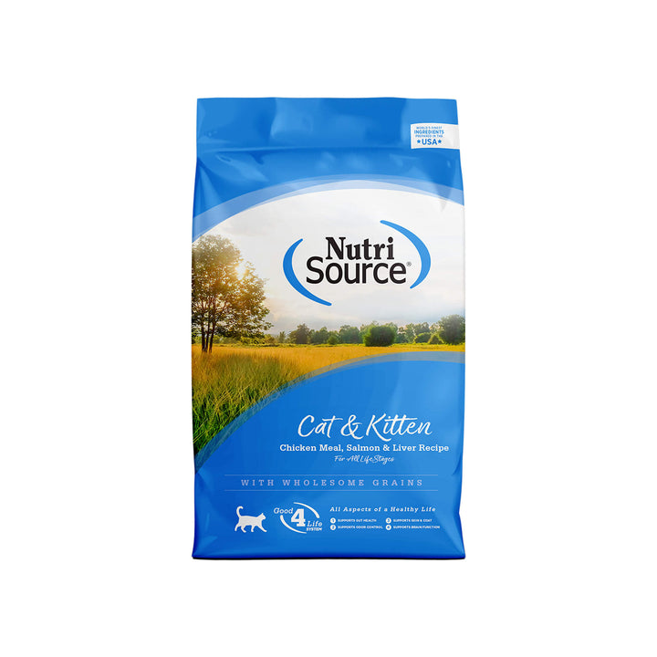 Nutrisource Grain Inclusive Dry Cat Food Front of Bag