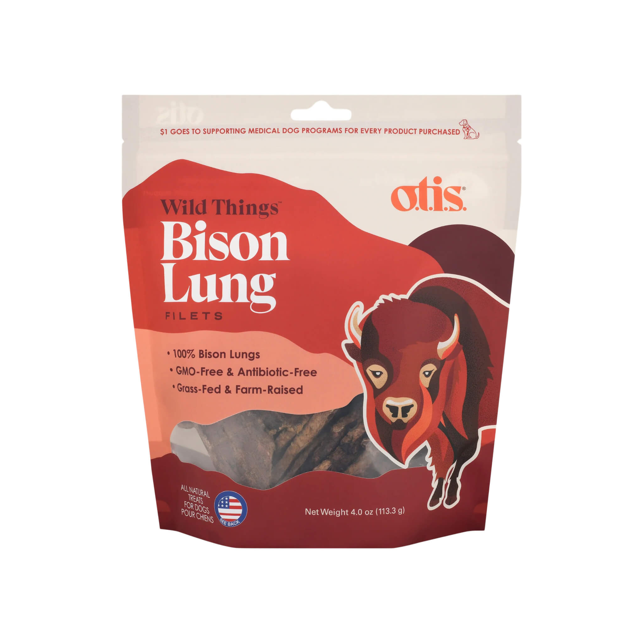 O.T.I.S. Wild Things Lung Filets for Dogs | Only Natural Pet