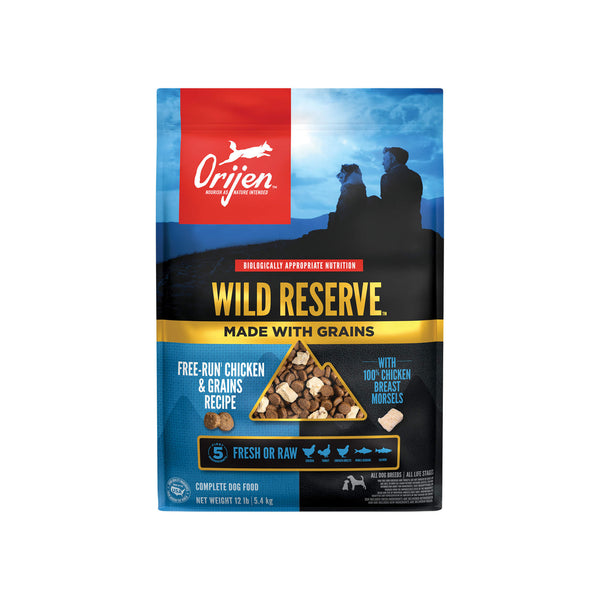 Orijen Wild Reserve Grain Inclusive Chicken Dry Dog Food Front of Package