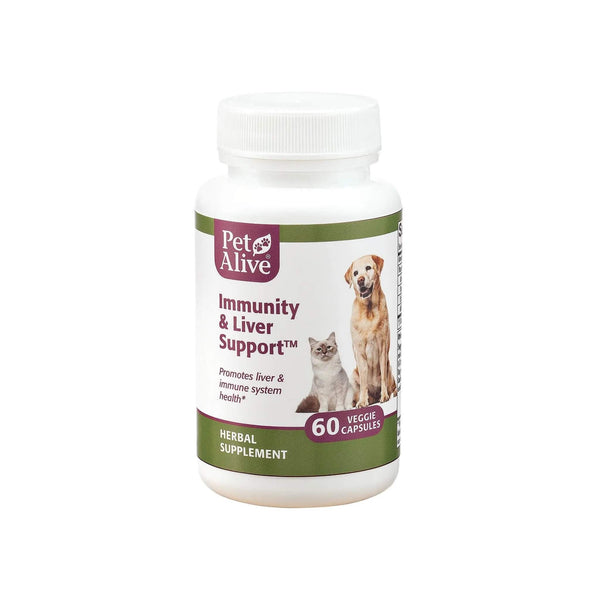 PetAlive Immunity & Liver Support Capsules Bottle Front