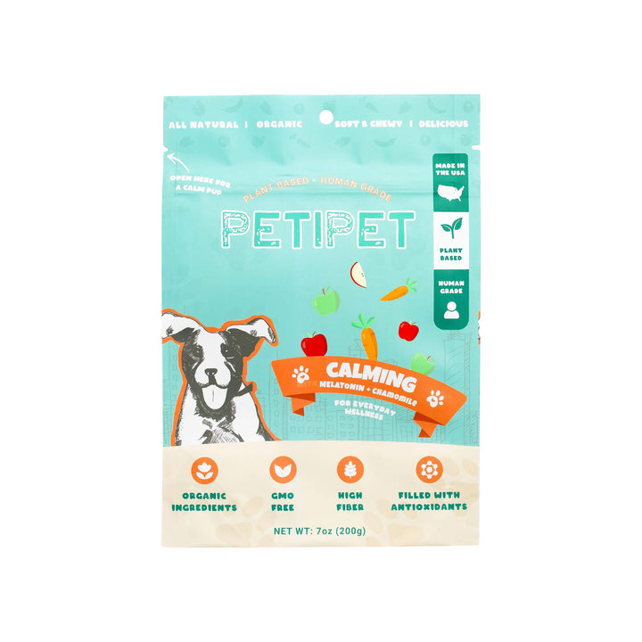 Petipet Soft Chew Functional Calming Support Dog Treats Front of Bag