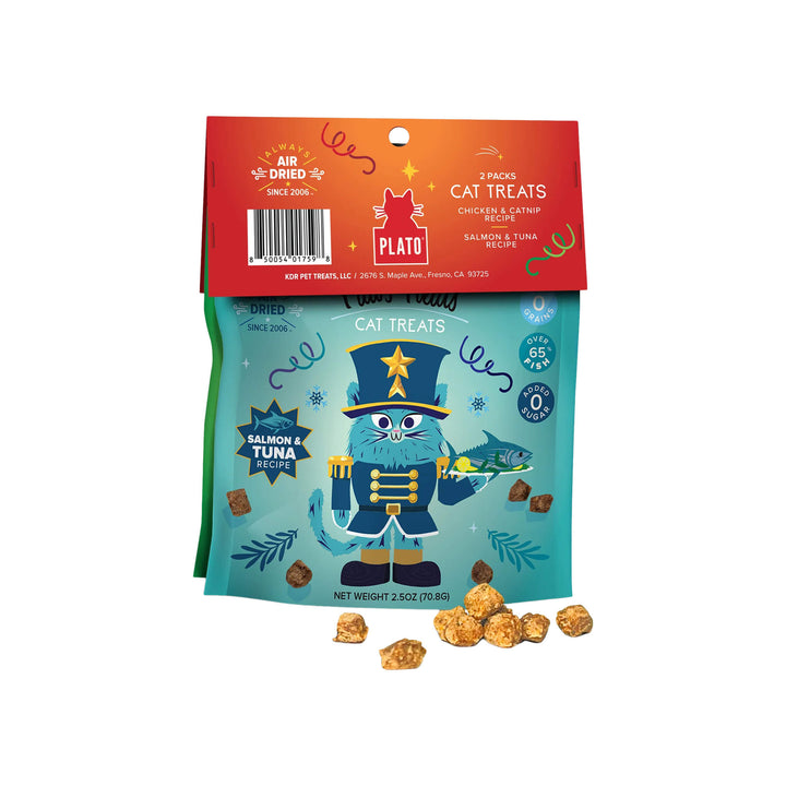 Plato Paws & Claws 2 Pack Cat Treats Front of Paws Package